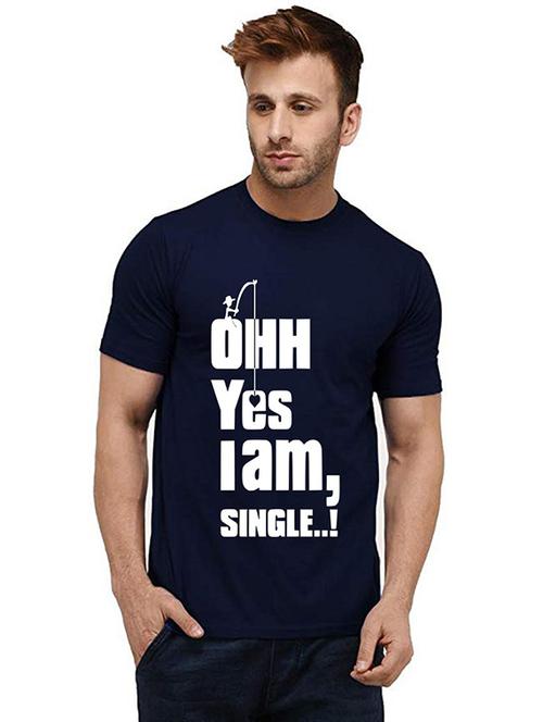 men round neck front print t-shirt - 20985784 - Very Small Image - 1