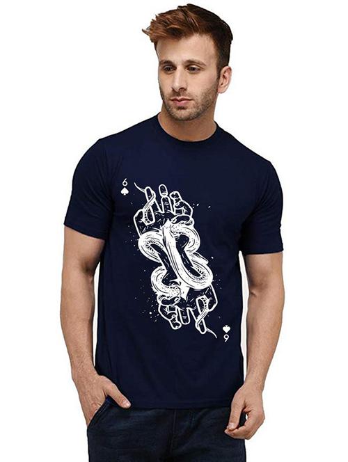 men round neck front print t-shirt - 20985788 - Very Small Image - 1
