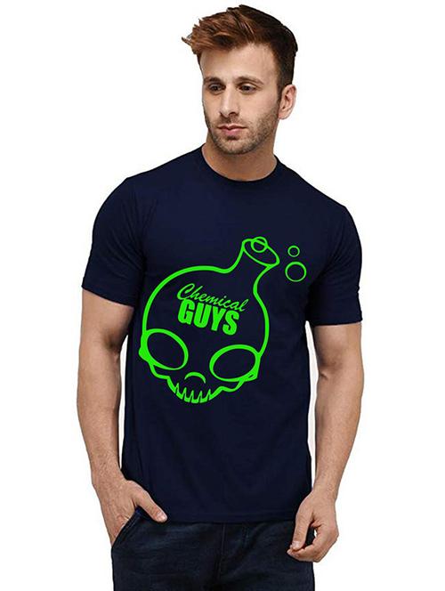 men's round neck front print t-shirt - 20985815 - Very Small Image - 1