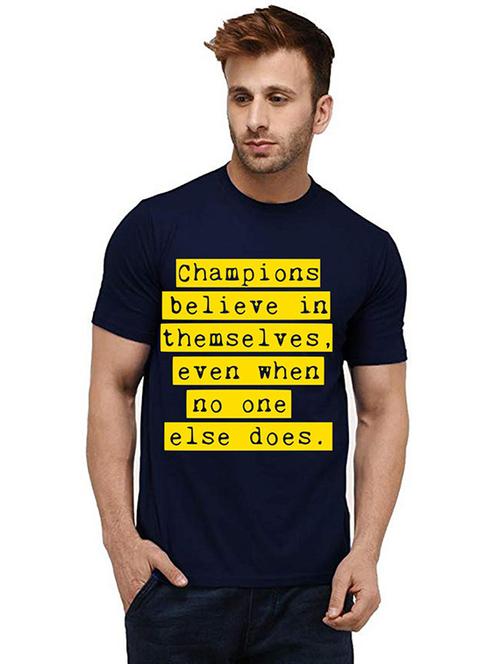 men's round neck front print t-shirt - 20985816 - Very Small Image - 1