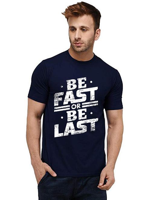 men round neck front print t-shirt - 20985850 - Very Small Image - 1