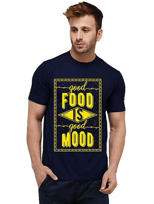 men round neck front print t-shirt - 20985860 - Very Small Image - 1