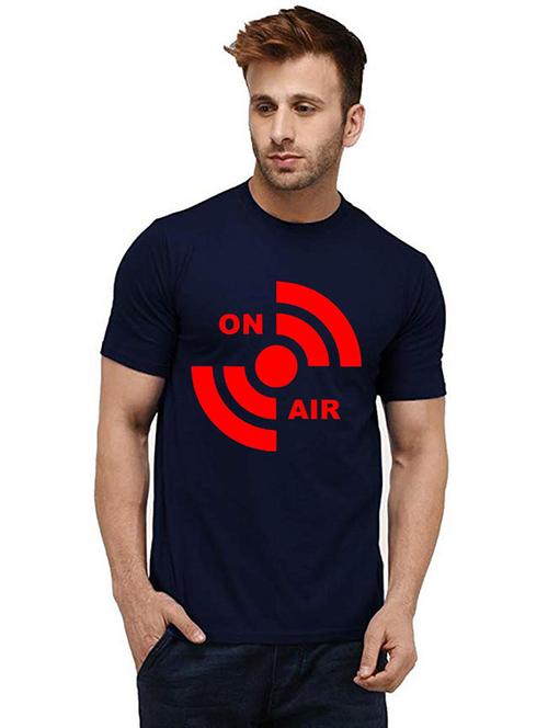 men round neck front print t-shirt - 20985863 - Very Small Image - 1