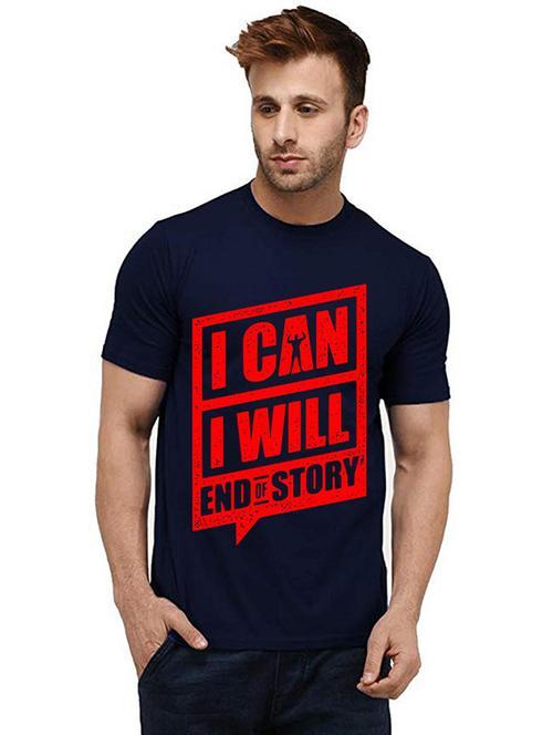 men round neck front print t-shirt - 20985868 - Very Small Image - 1