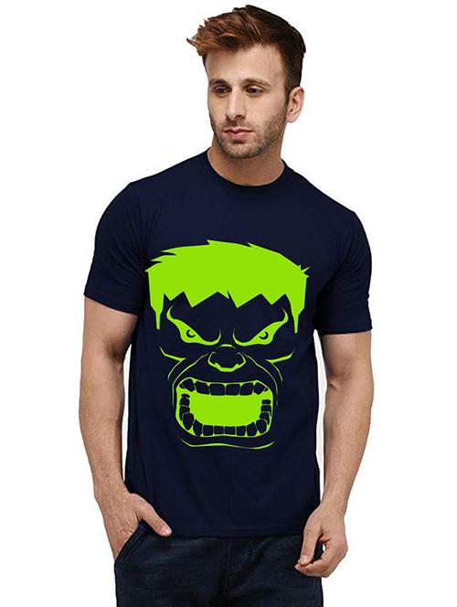 men round neck front print t-shirt - 20985896 - Very Small Image - 1