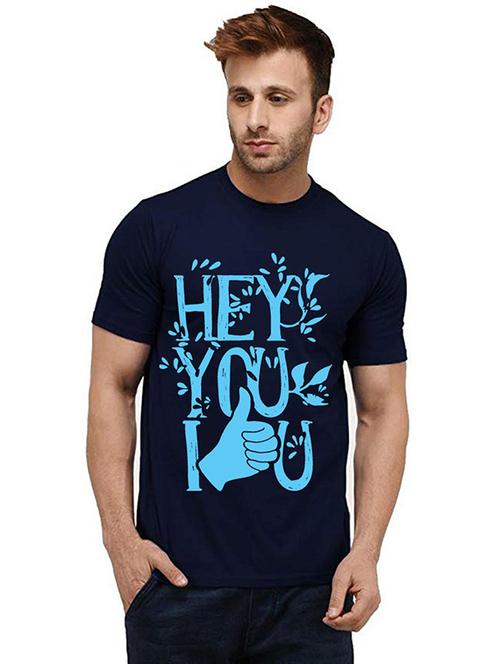 men round neck front print t-shirt - 20985907 - Very Small Image - 1
