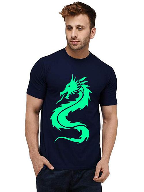 men round neck front print t-shirt - 20985916 - Very Small Image - 1