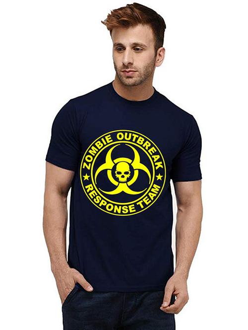 men round neck front print t-shirts - 20985921 - Very Small Image - 1