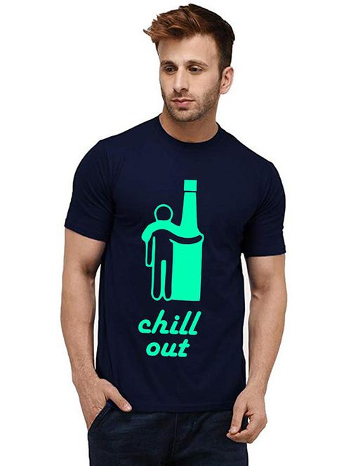 men round neck front print t-shirt - 20985927 - Very Small Image - 1