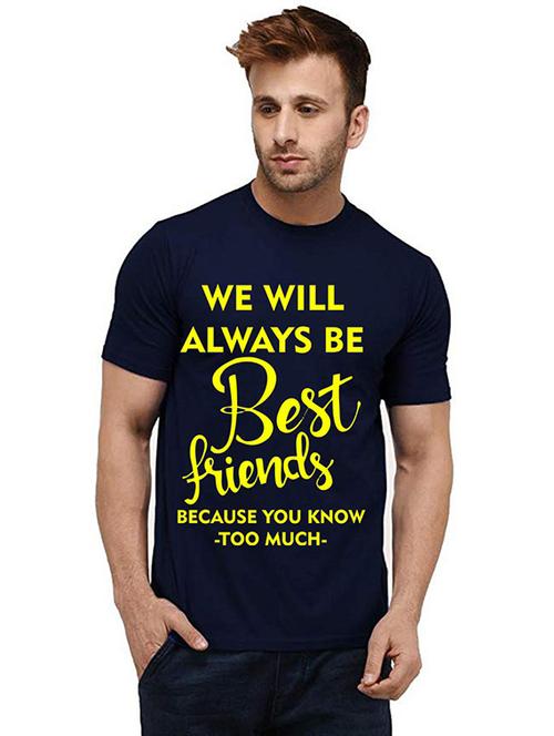 men front print round neck t-shirts - 20985938 - Very Small Image - 1
