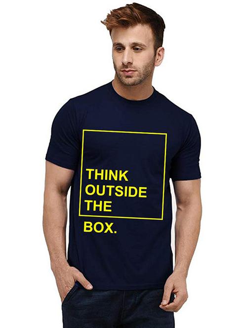 men front print round neck t-shirt - 20985945 - Very Small Image - 1