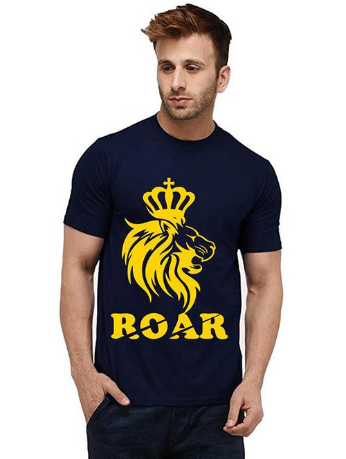 men round neck front print t-shirt - 20985946 - Very Small Image - 1