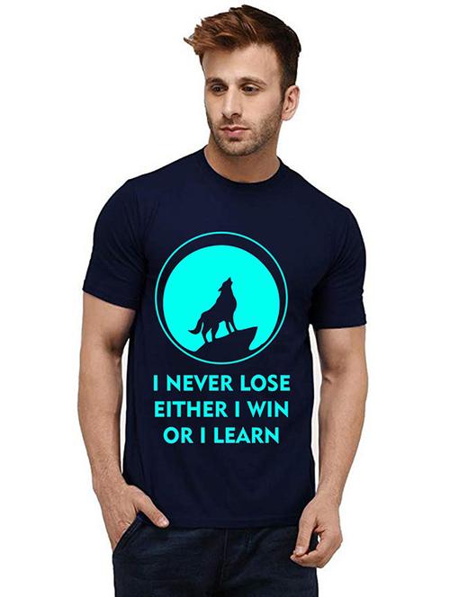 men round neck front print t-shirt - 20985947 - Very Small Image - 1