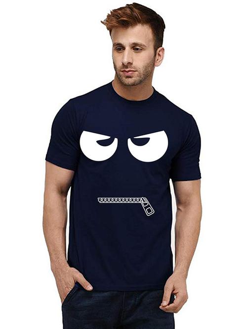 men round neck front print t-shirt - 20985955 - Very Small Image - 1