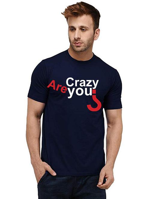 men round neck chest printed t-shirt - 20985960 - Very Small Image - 1