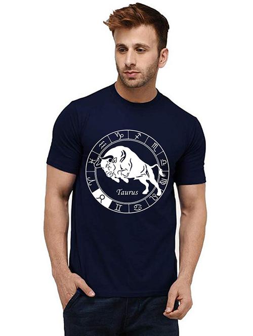 men round neck front print t-shirt - 20985970 - Very Small Image - 1