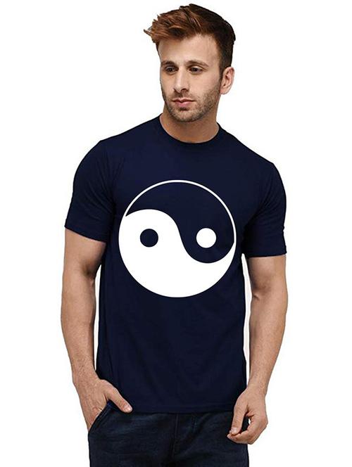 men round neck front print t-shirt - 20985976 - Very Small Image - 1