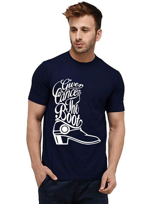 men round neck front print t-shirt - 20985985 - Very Small Image - 1