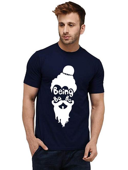 men round neck front print t-shirts - 20986010 - Very Small Image - 1