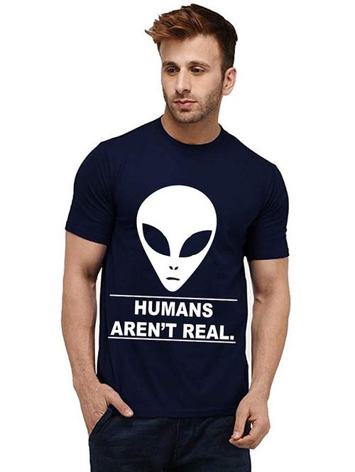 men round neck front print t-shirt - 20986013 - Very Small Image - 1