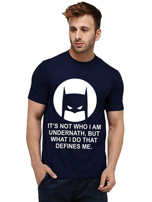 men round neck front print t-shirt - 20986015 - Very Small Image - 1