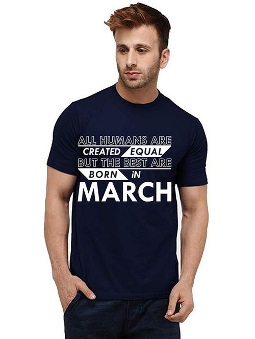 men round neck front print t-shirt - 20986026 - Very Small Image - 1