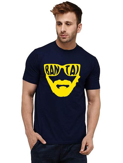 men round neck front print t-shirt - 20986050 - Very Small Image - 1