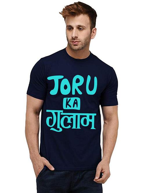 men round neck front print t-shirt - 20986060 - Very Small Image - 1