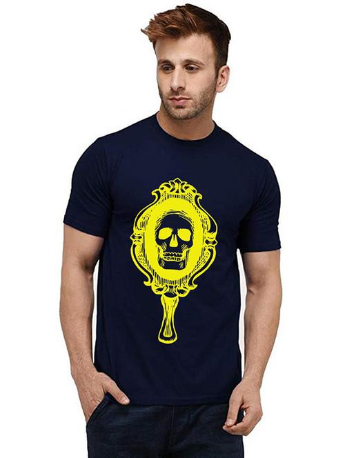 men round neck front print t-shirt - 20986067 - Very Small Image - 1