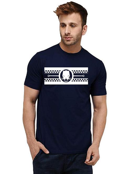 men's round neck front print t-shirt - 20986083 - Very Small Image - 1