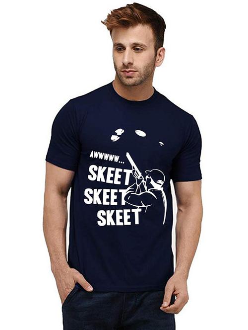 men round neck front print t-shirt - 20986090 - Very Small Image - 1