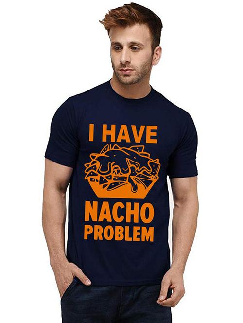 men round neck front print t-shirt - 20986096 - Very Small Image - 1