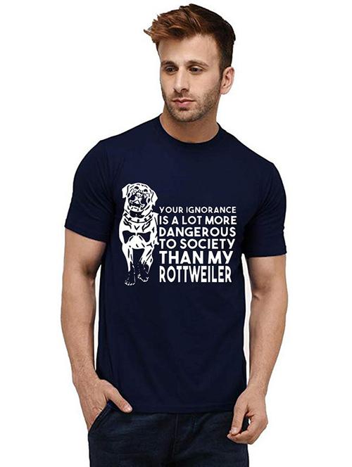 men round neck front printed t-shirt - 20986132 - Very Small Image - 1