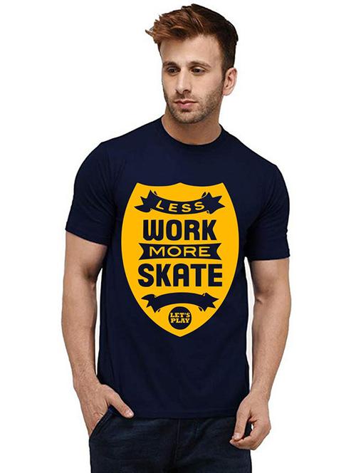 men round neck front print t-shirt - 20986166 - Very Small Image - 1