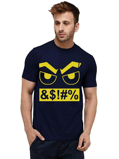 men round neck front printed t-shirt - 20986177 - Very Small Image - 1