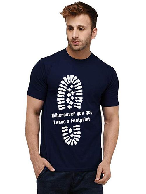 men round neck front print t-shirts - 20986183 - Very Small Image - 1