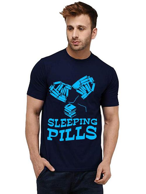 men round neck front print t-shirt - 20986214 - Very Small Image - 1