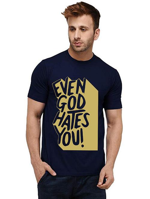 men front print round neck t-shirts - 20986251 - Very Small Image - 1