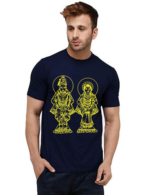 men round neck front printed t-shirt - 20986263 - Very Small Image - 1