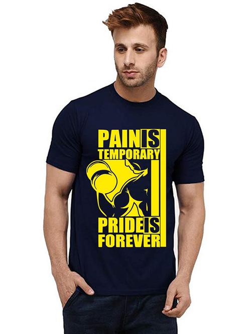 men round neck front print t-shirt - 20986265 - Very Small Image - 1