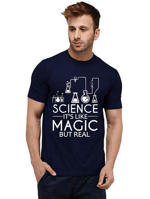 men round neck front print t-shirt - 20986267 - Very Small Image - 1