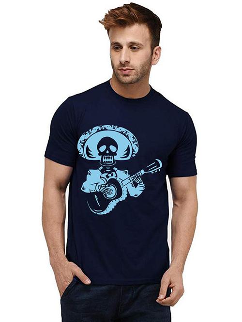 men round neck front print t-shirt - 20986275 - Very Small Image - 1