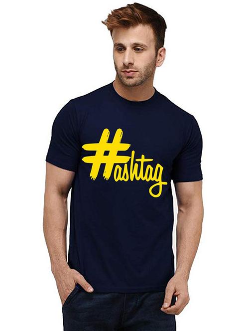 men's round neck front print t-shirt - 20986281 - Very Small Image - 1