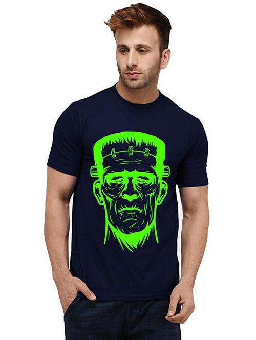 men's round neck front print t-shirt - 20986290 - Very Small Image - 1