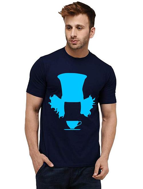 men round neck front printed t-shirt - 20986291 - Very Small Image - 1