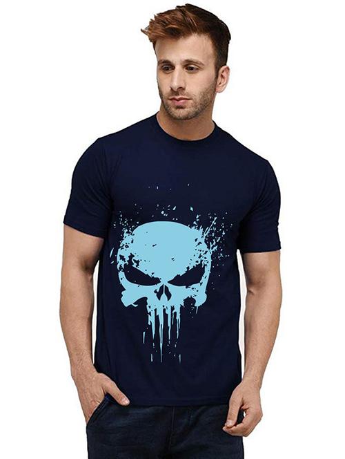 men round neck front print t-shirt - 20986304 - Very Small Image - 1