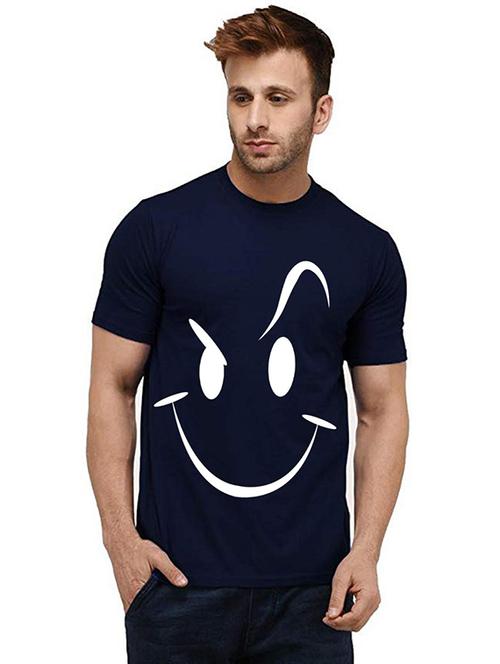 men round neck front printed t-shirt - 20986306 - Very Small Image - 1