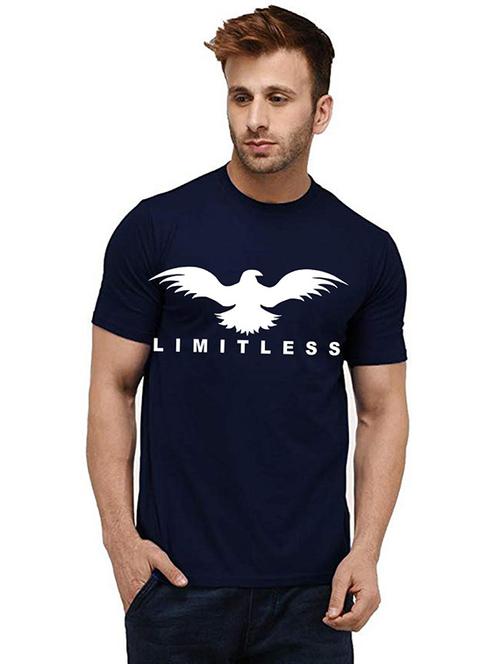men round neck chest print t-shirt - 20986317 - Very Small Image - 1