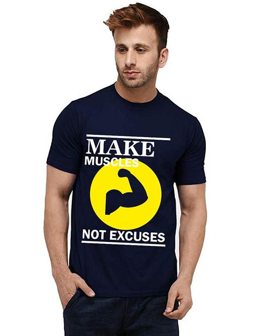 men round neck front print t-shirt - 20986328 - Very Small Image - 1