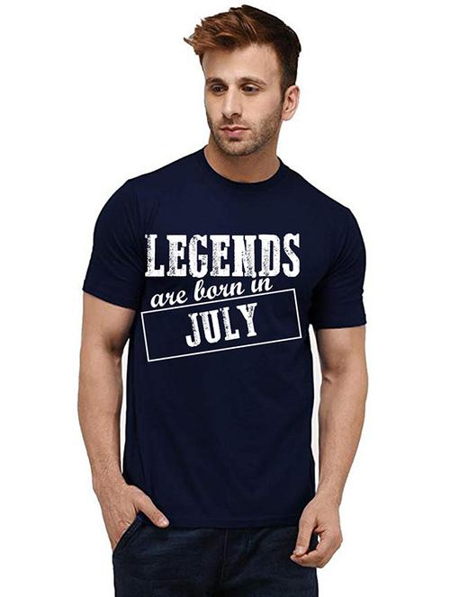 men round neck front print t-shirt - 20986340 - Very Small Image - 1